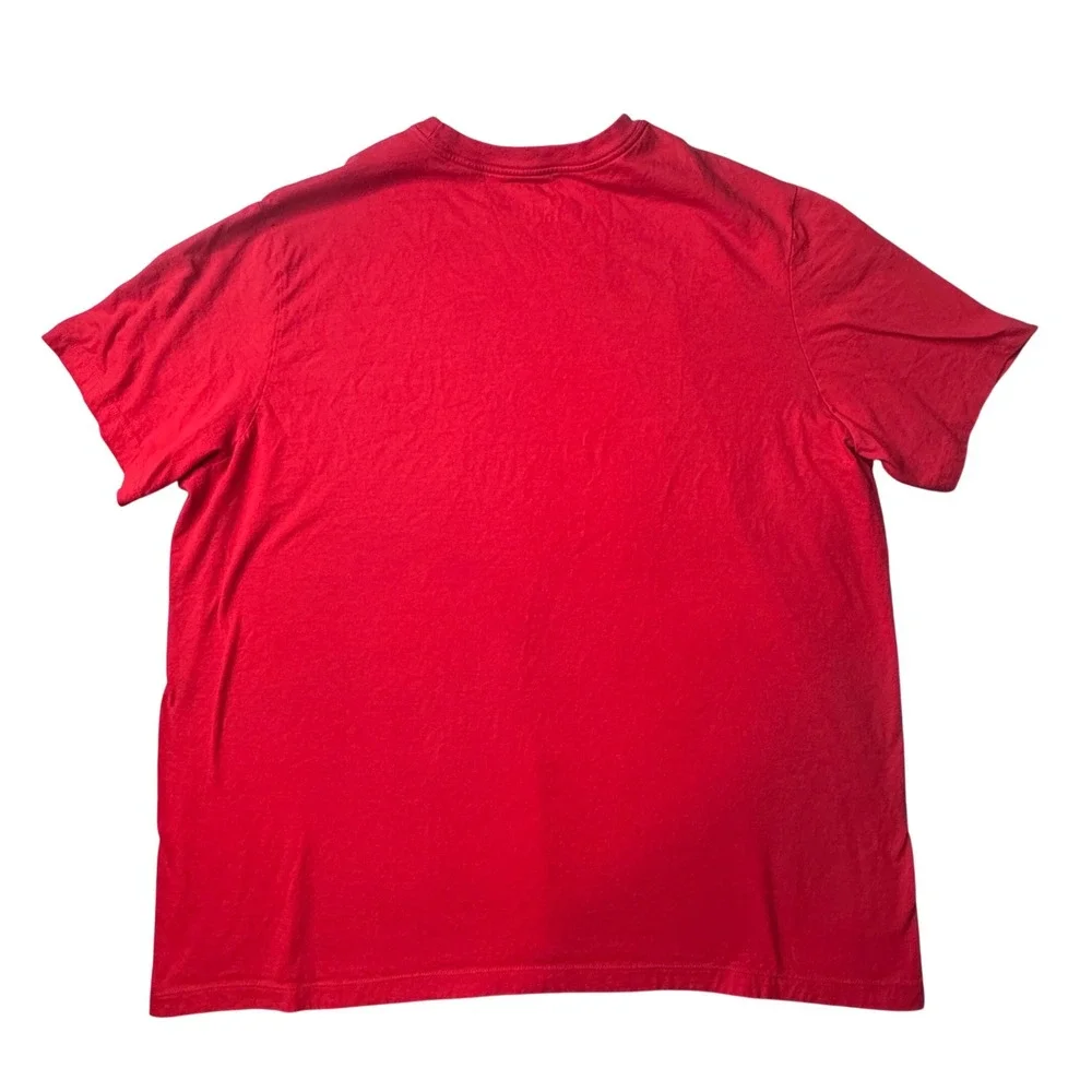 Nike T-Shirt Mens XXL Red Sportswear Graphic Swoosh Cotton 637586-RMF S/S